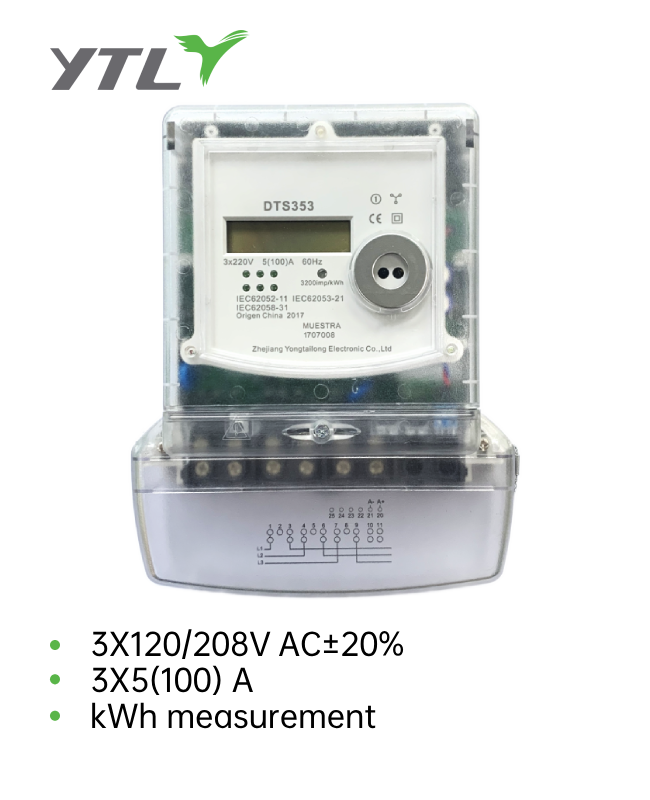 YTL Three Phase Energy Meter Company four Wire LCD display Low cost