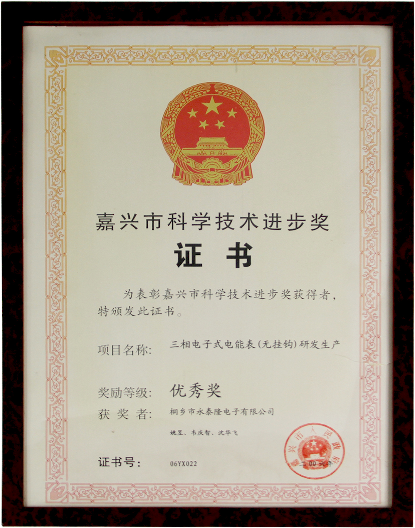Science & Technology Progress Award