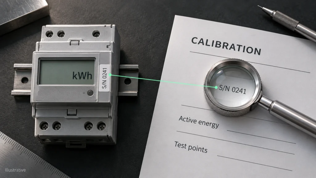 Energy meter certificate identity check