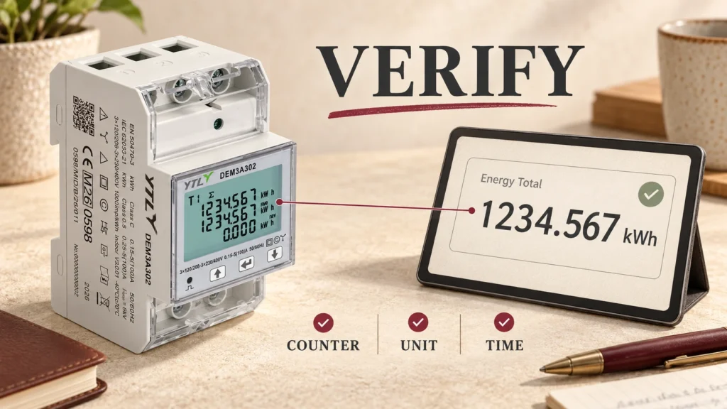 YTL meter and controller kWh verification