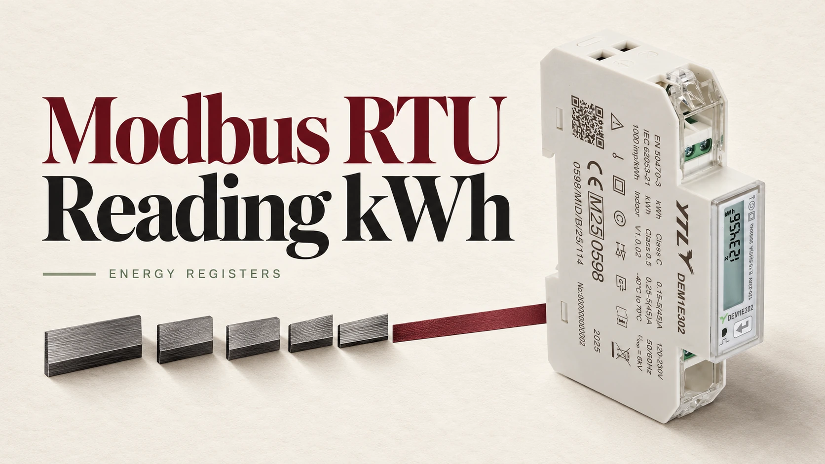 YTL Modbus RTU energy meter kWh registers