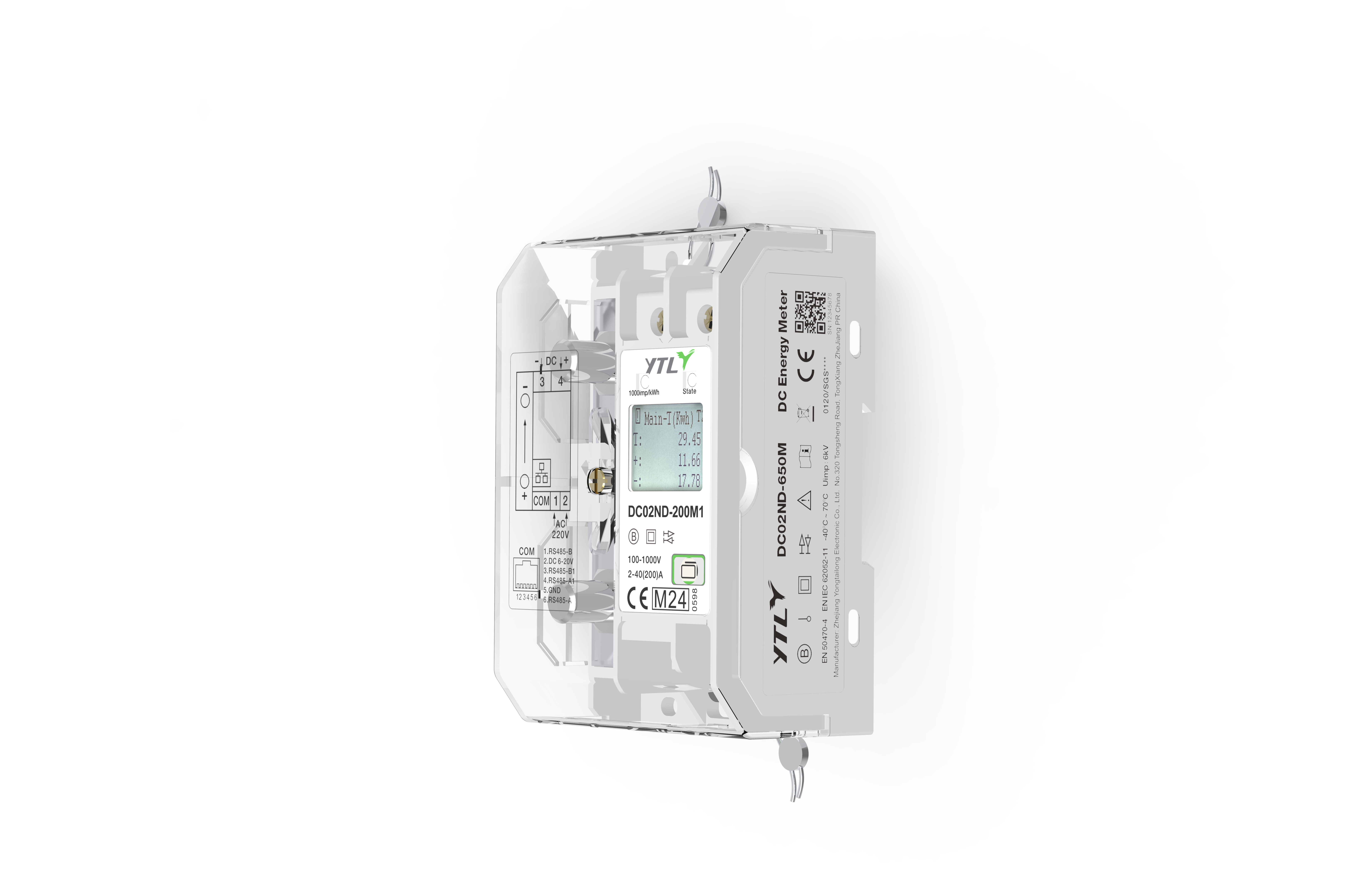 YTL DC02ND series direct DC energy meters 650A