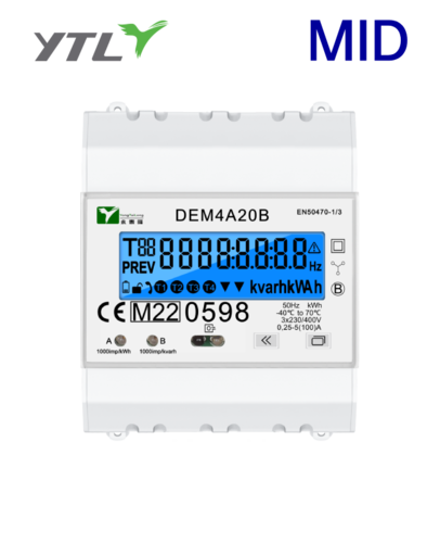 YTL Three Phase MID Electricity Meter with IR/RS485/SO/Signal YTL Three Phase MID Electricity Meter with IR/RS485/SO/Signal